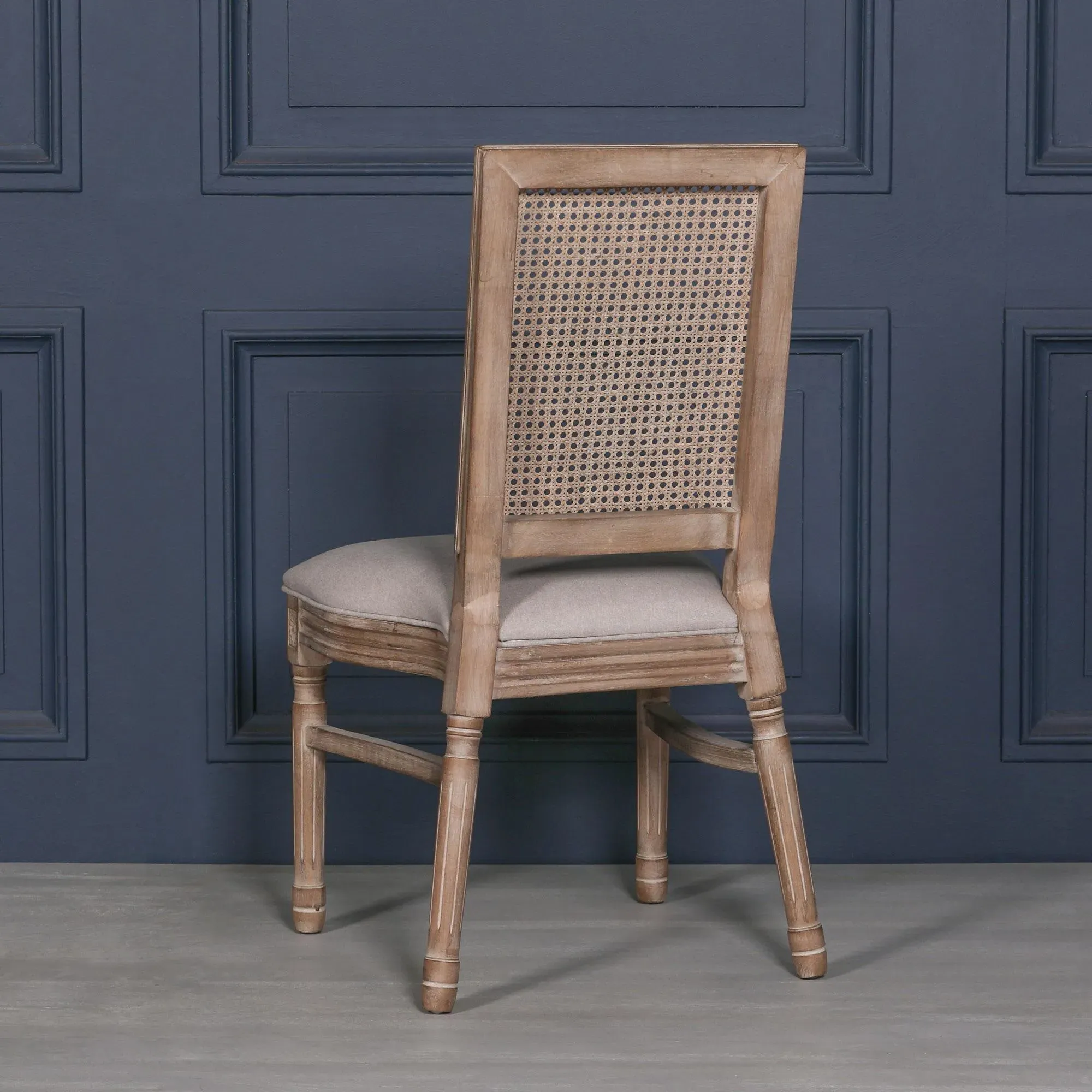 Louise Rattan Back Dining Chair - Birch Wood