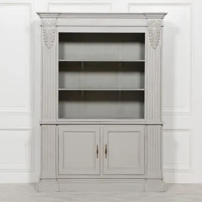 Mahogany Carved Display Cabinet - Grey image