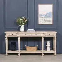 Maison 4 Drawer Breakfront Large Console Table - Acacia Wood