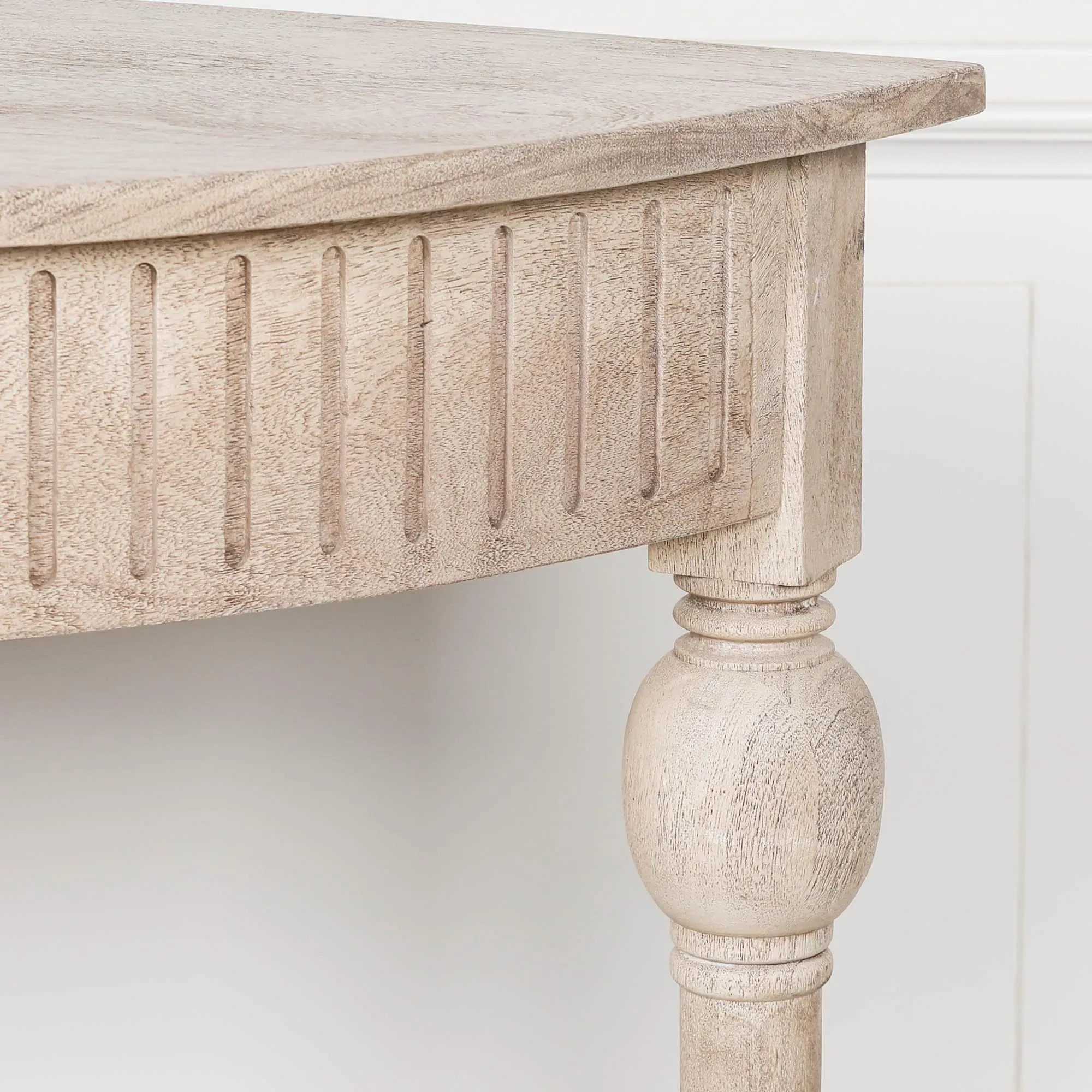 Maison Curved Large Console Table - Acacia Wood