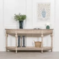Maison Curved Large Console Table - Acacia Wood