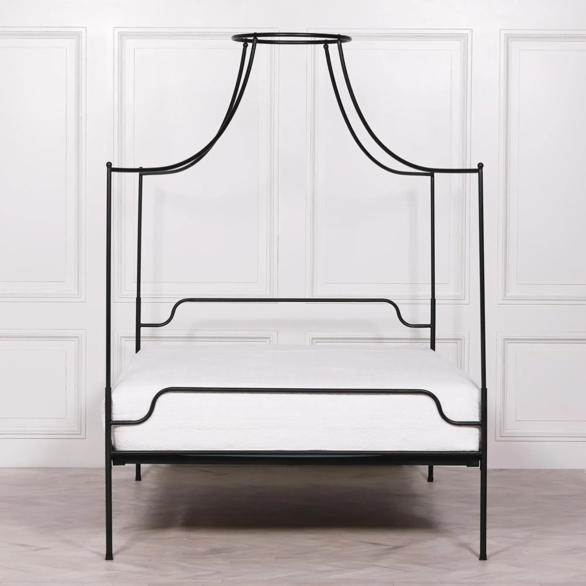 Maison Double Poster Bed Frame - Black, Iron