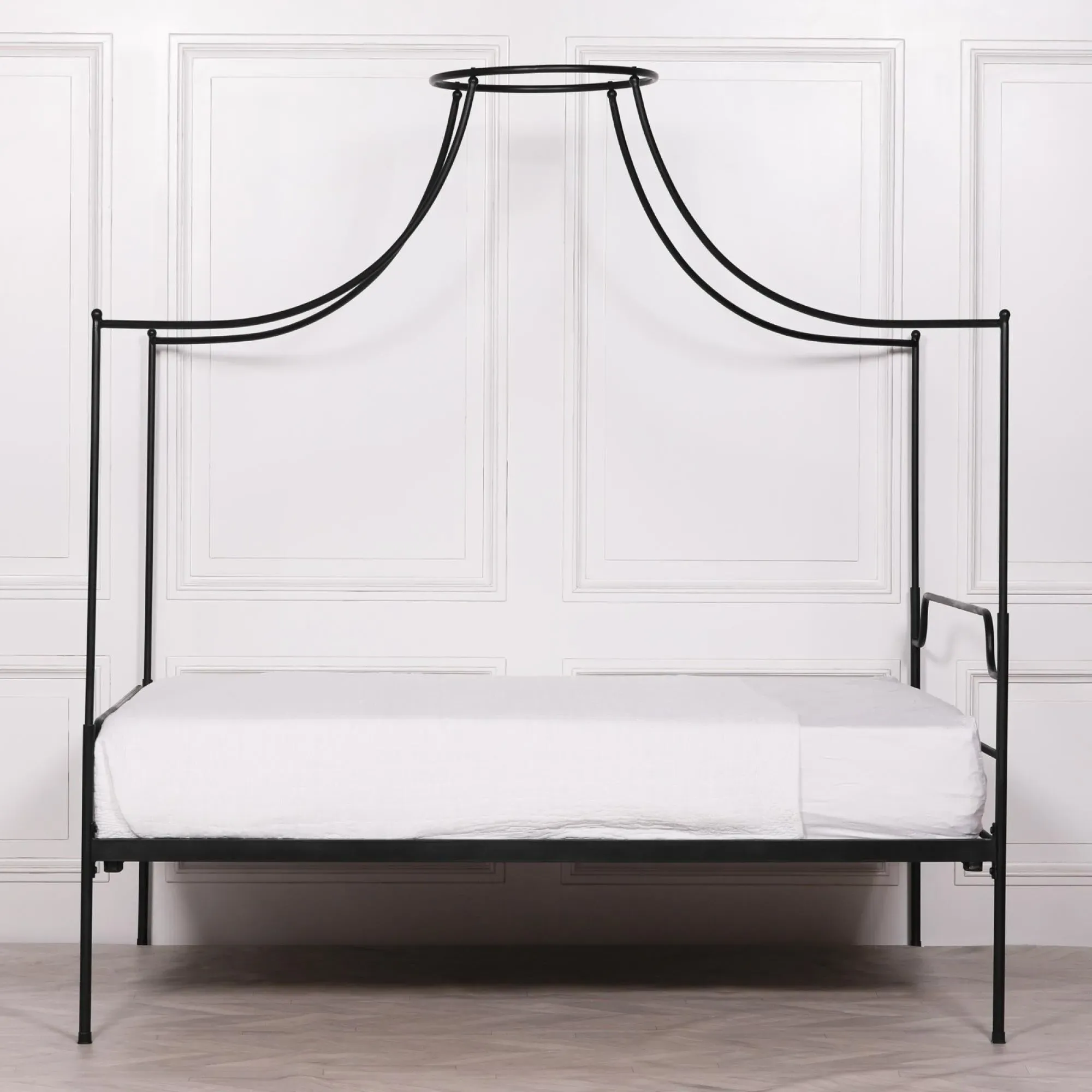 Maison Double Poster Bed Frame - Black, Iron