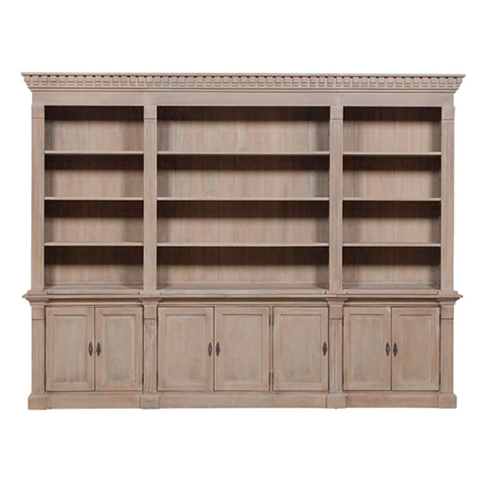 Maison Extra Large Triple Display Cabinet - White, Cedar Wood