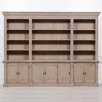 Maison Extra Large Triple Display Cabinet - White, Cedar Wood image