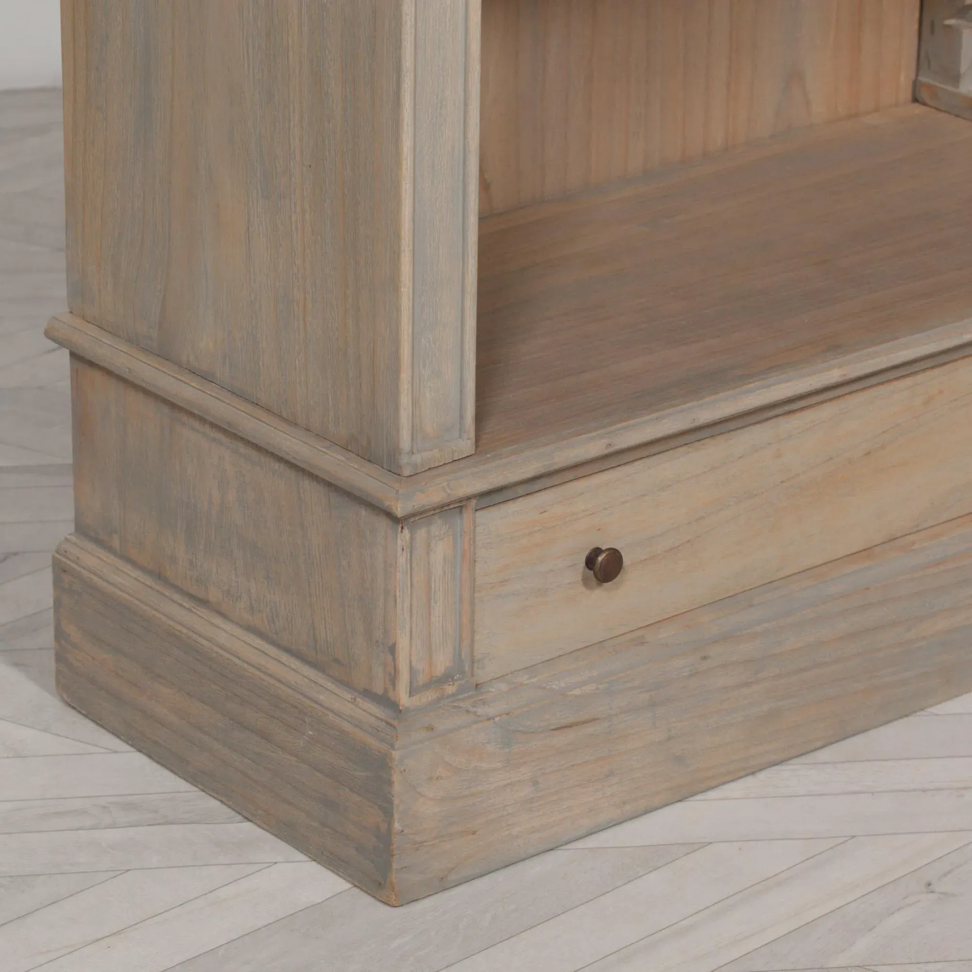 Maison Large Bookcase with Ladder - White, Cedar Wood