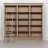 Maison Large Bookcase with Ladder - White, Cedar Wood