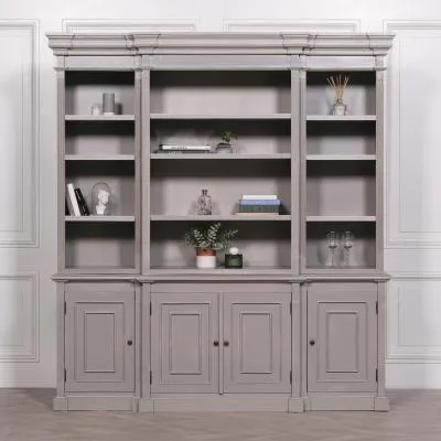 Maison Large Display Cabinet - Distressed Grey, Mahogany image