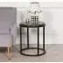Maison Round Side Table - Black, Mango Wood
