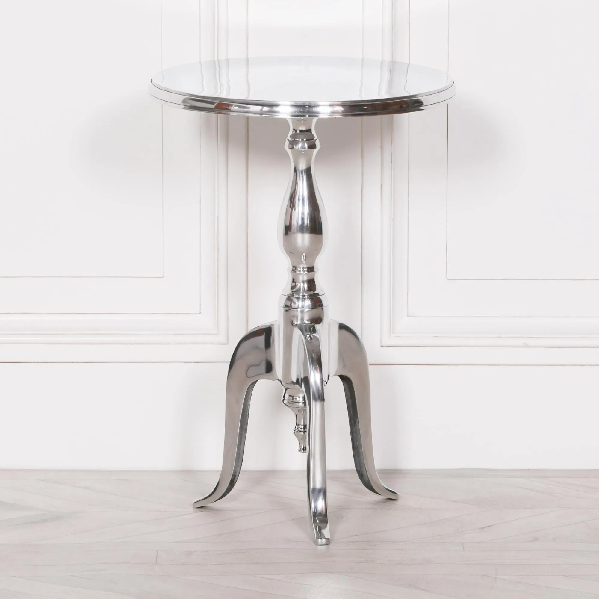 Maison Round Wine Table - Silver, Aluminium