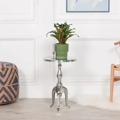 Maison Round Wine Table - Silver, Aluminium image