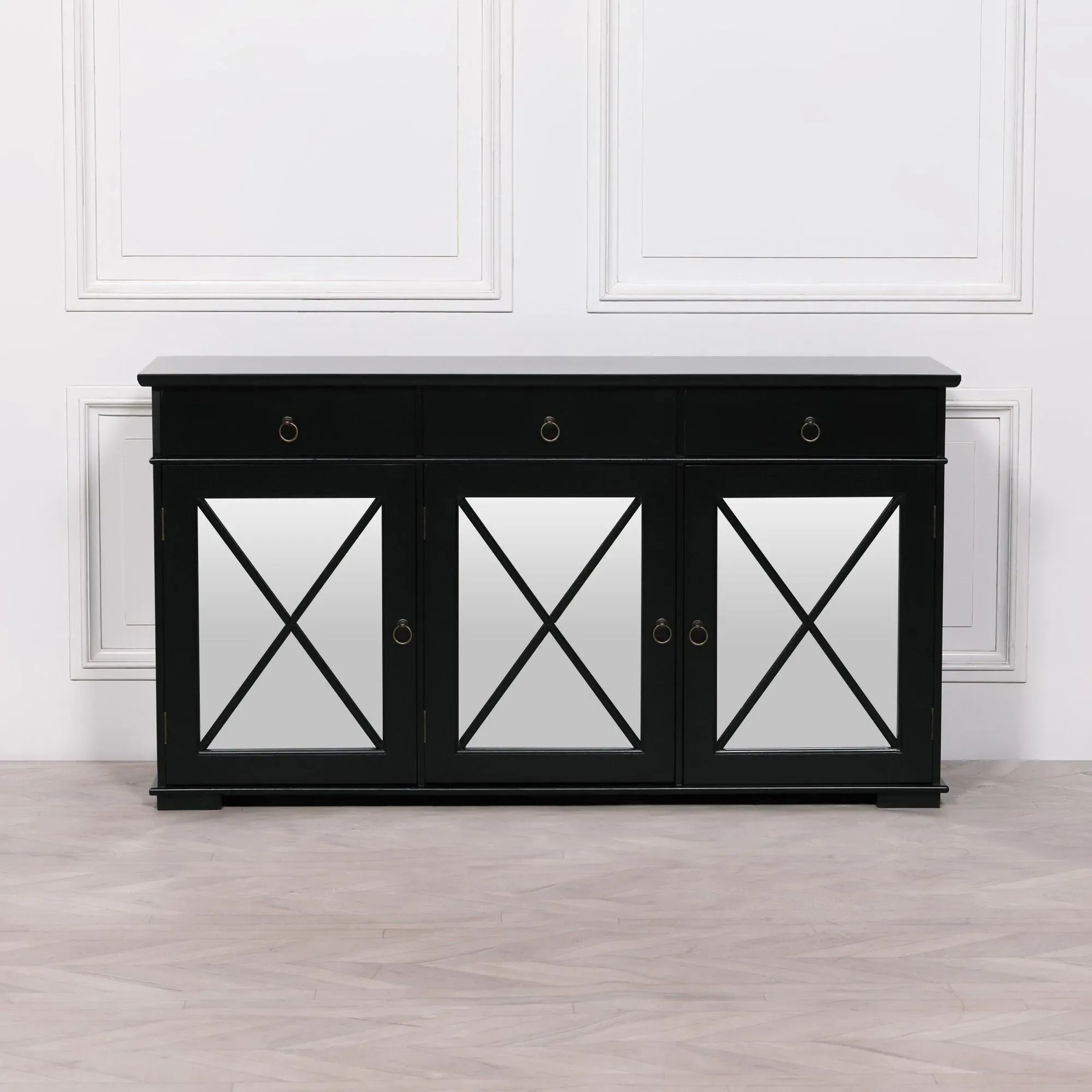 Oriental 3 Door Sideboard - Black