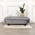 Oval Bench - Grey, Velvet