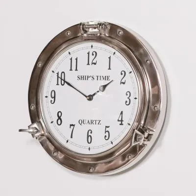Port Hole Ships Round Wall Clock