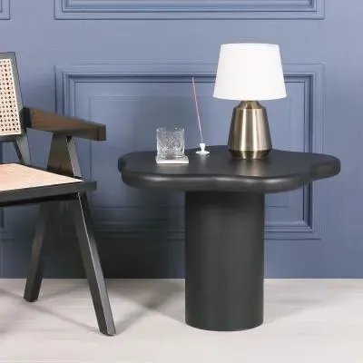 Puddle Side Table - Black, Mango Wood image