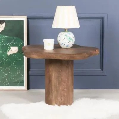 Puddle Side Table - Brown, Mango Wood