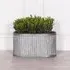 Ribbed Metal Large Planter