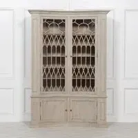 Rica Display Cabinet - White, Cedar