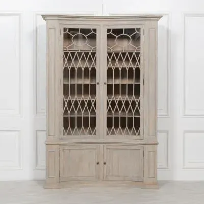 Rica Display Cabinet - White, Cedar image