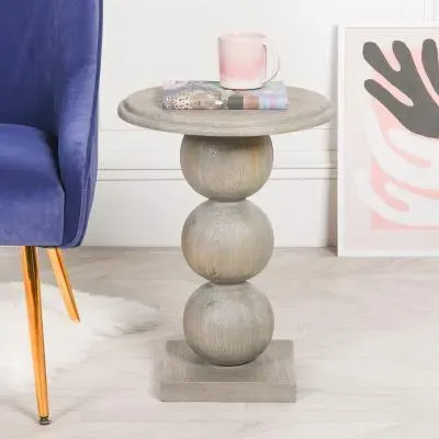 Round Side Table - Mango Wood