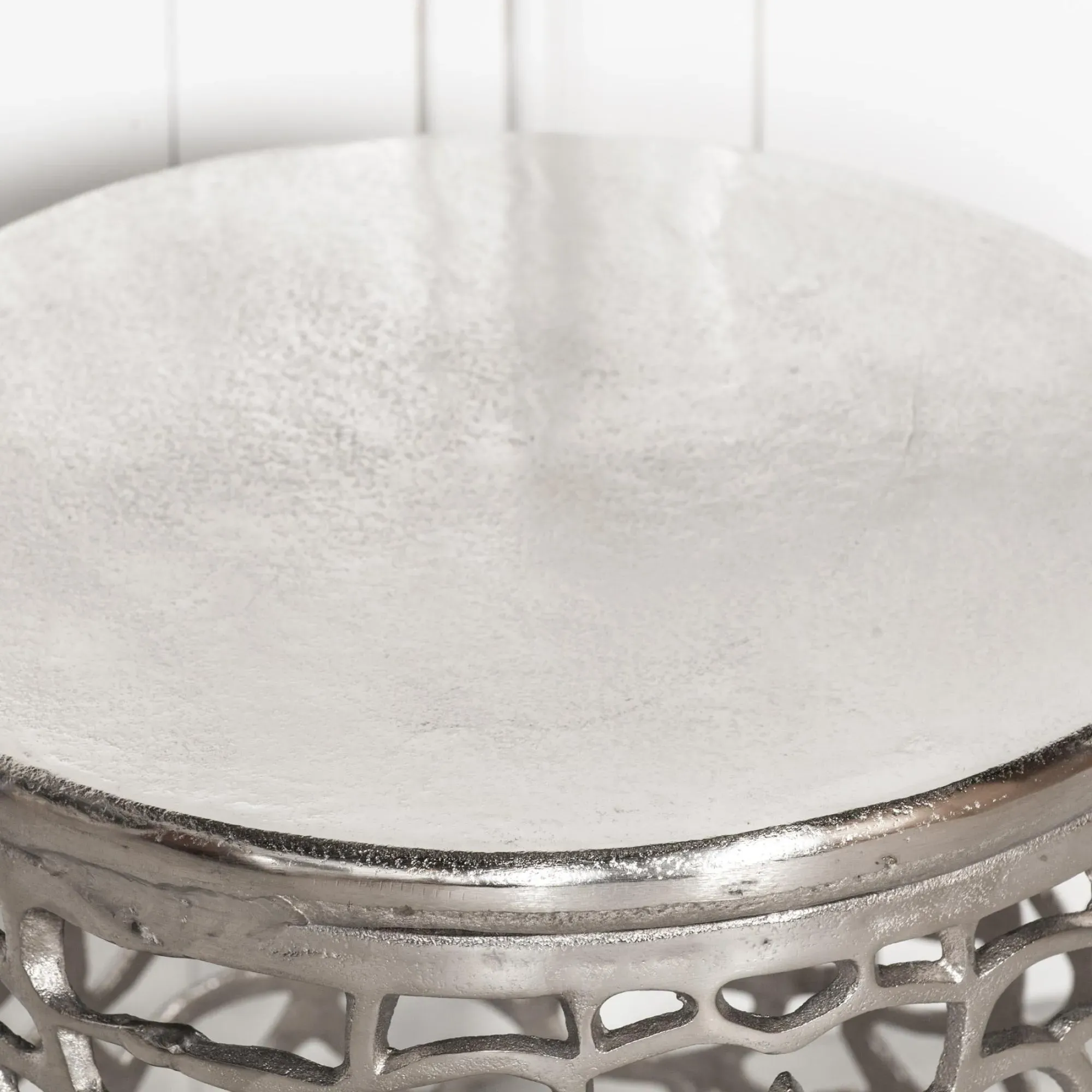 Round Side Table - Silver, Aluminium