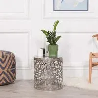 Round Side Table - Silver, Aluminium