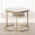 Round Side Table - White, Marble
