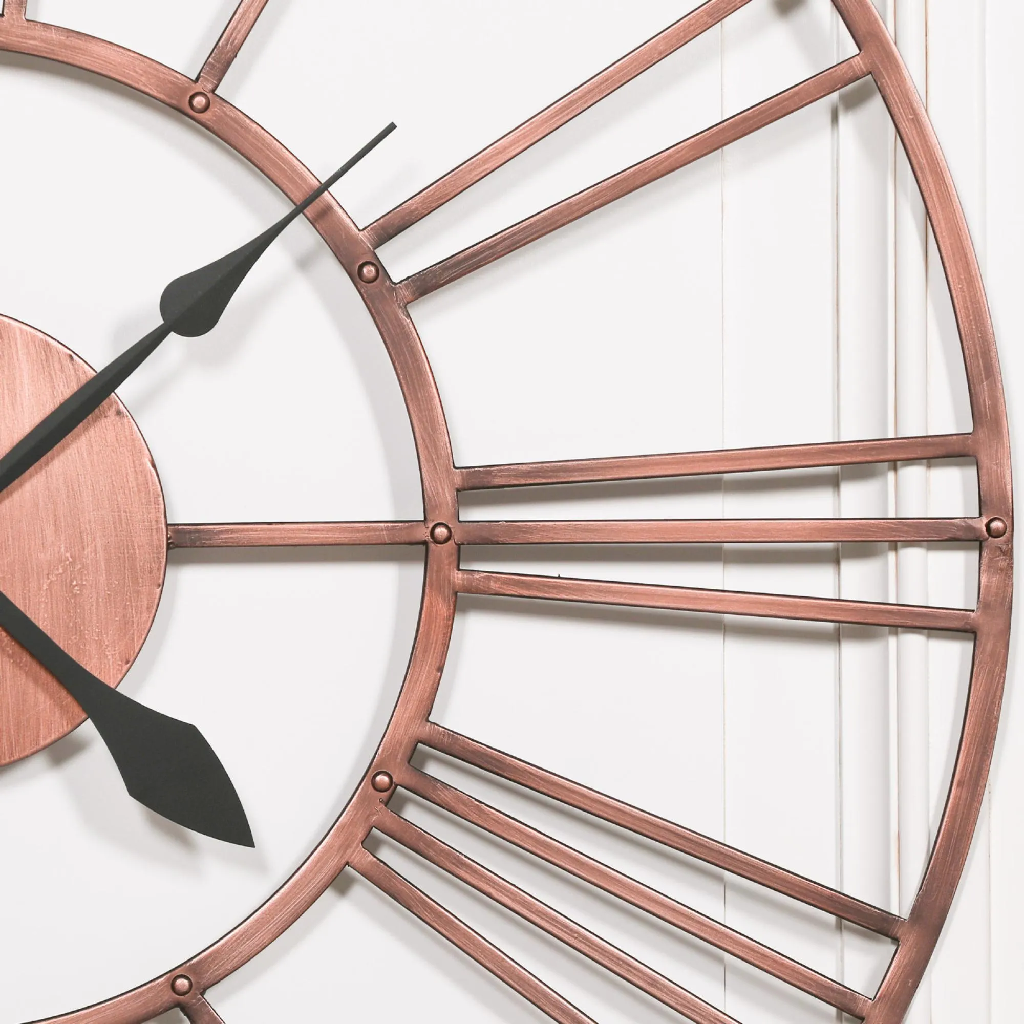 Round Wall Clock - Copper, Metal
