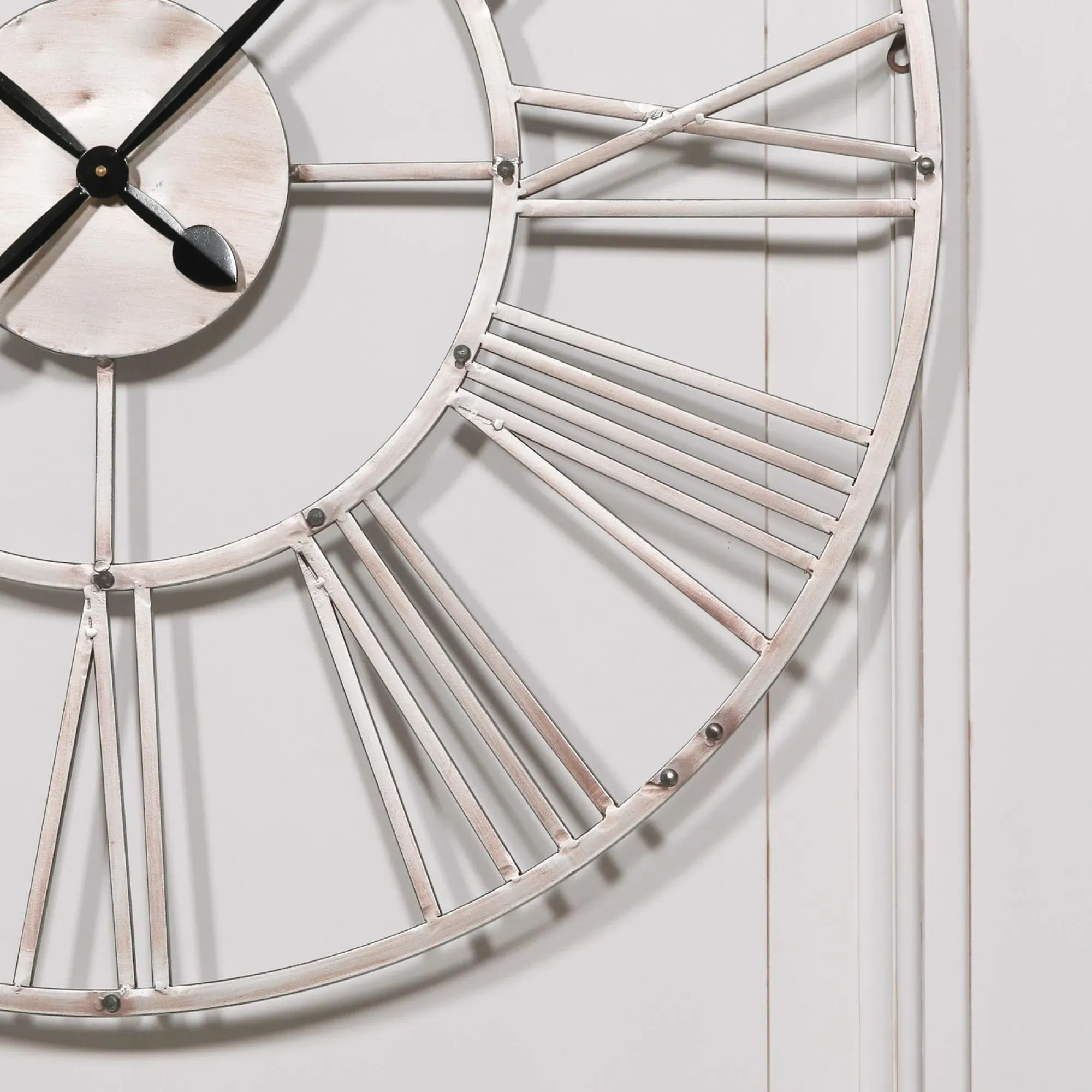 Round Wall Clock - Silver, Metal