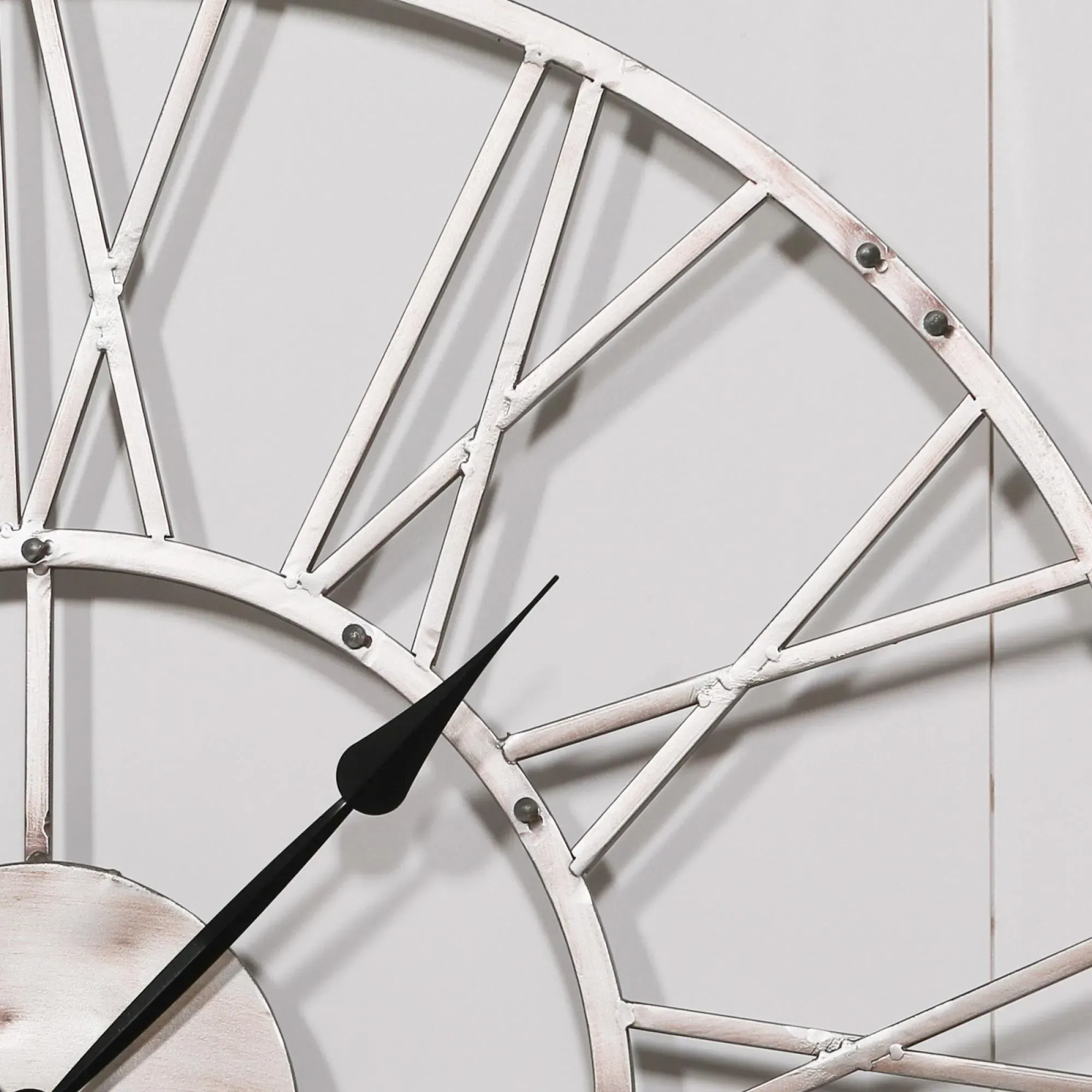 Round Wall Clock - Silver, Metal