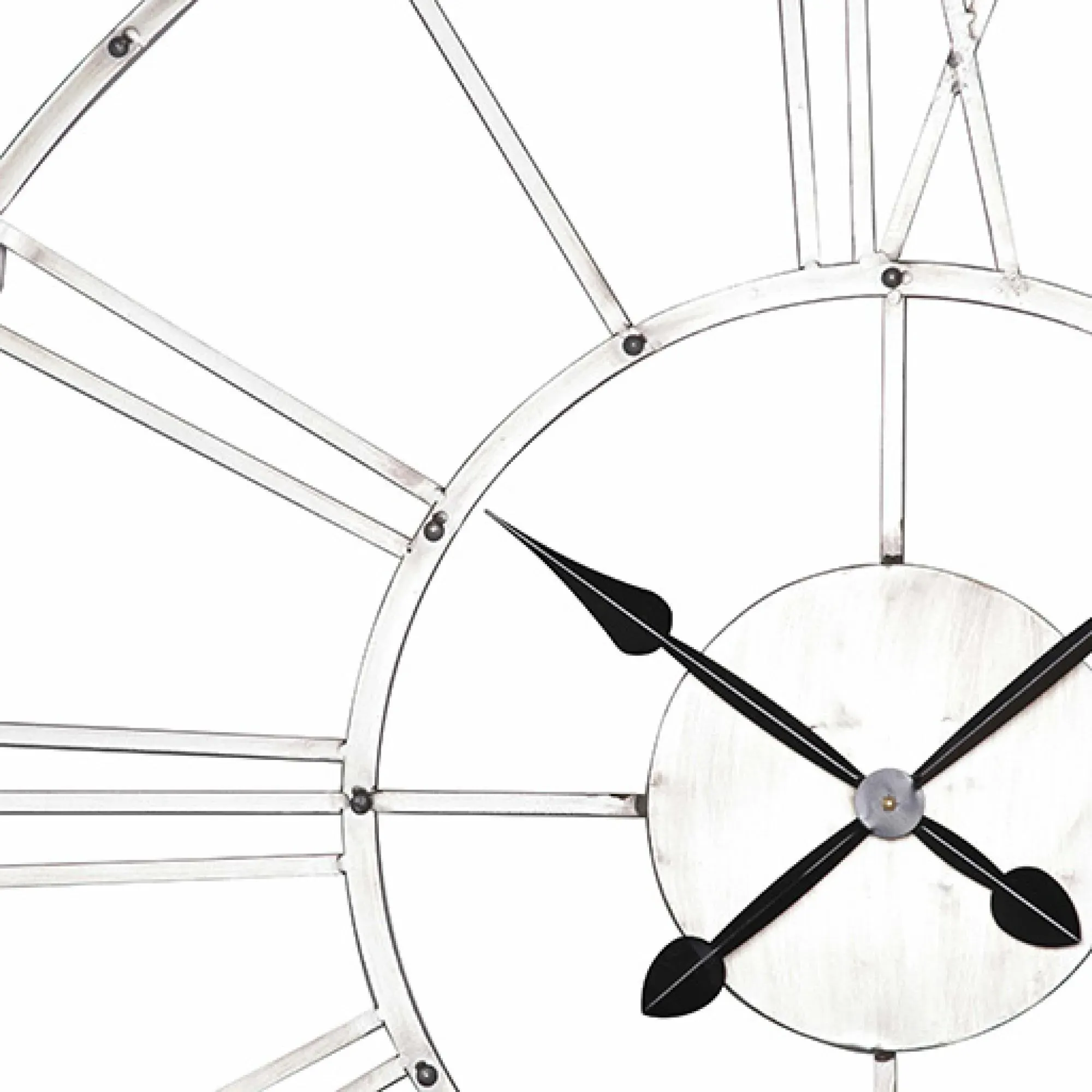Round Wall Clock - Silver, Metal
