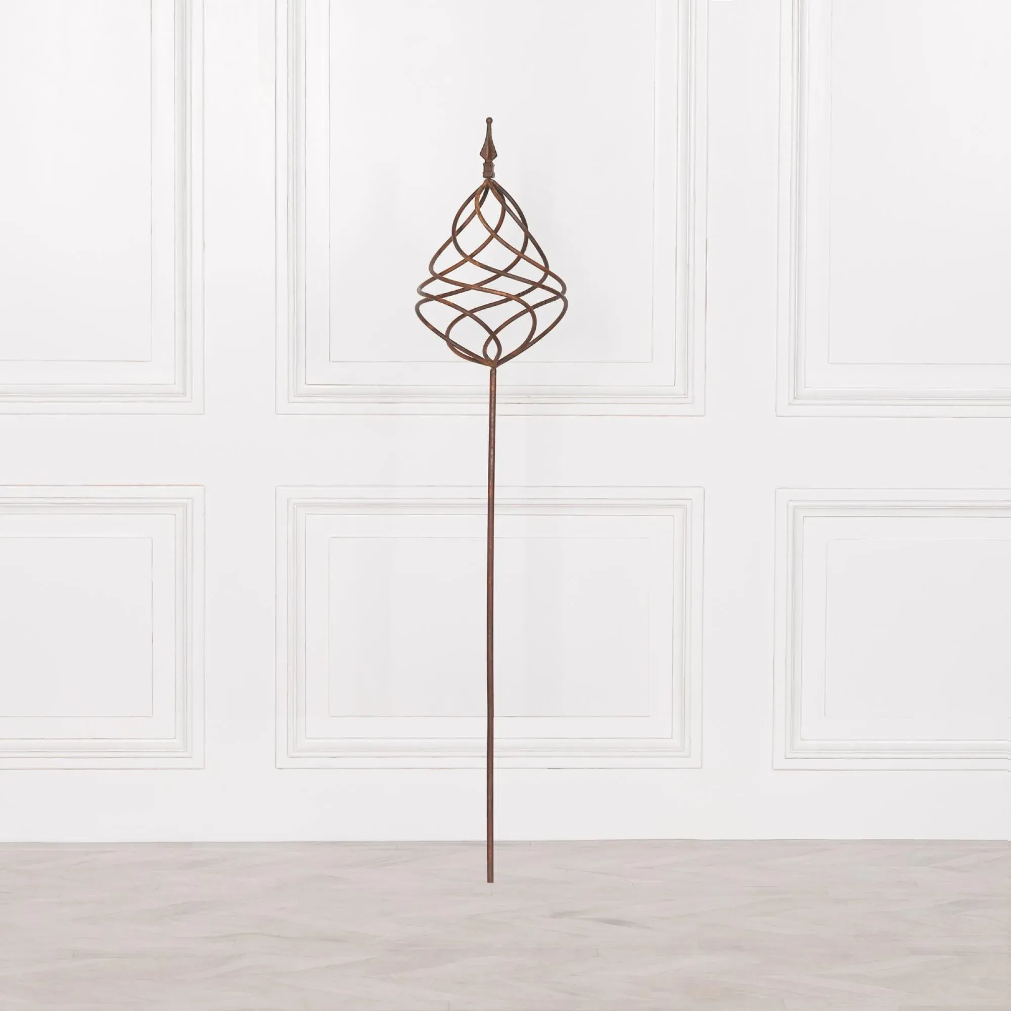 Rusty Iron Sphere Ball Garden Sculpture