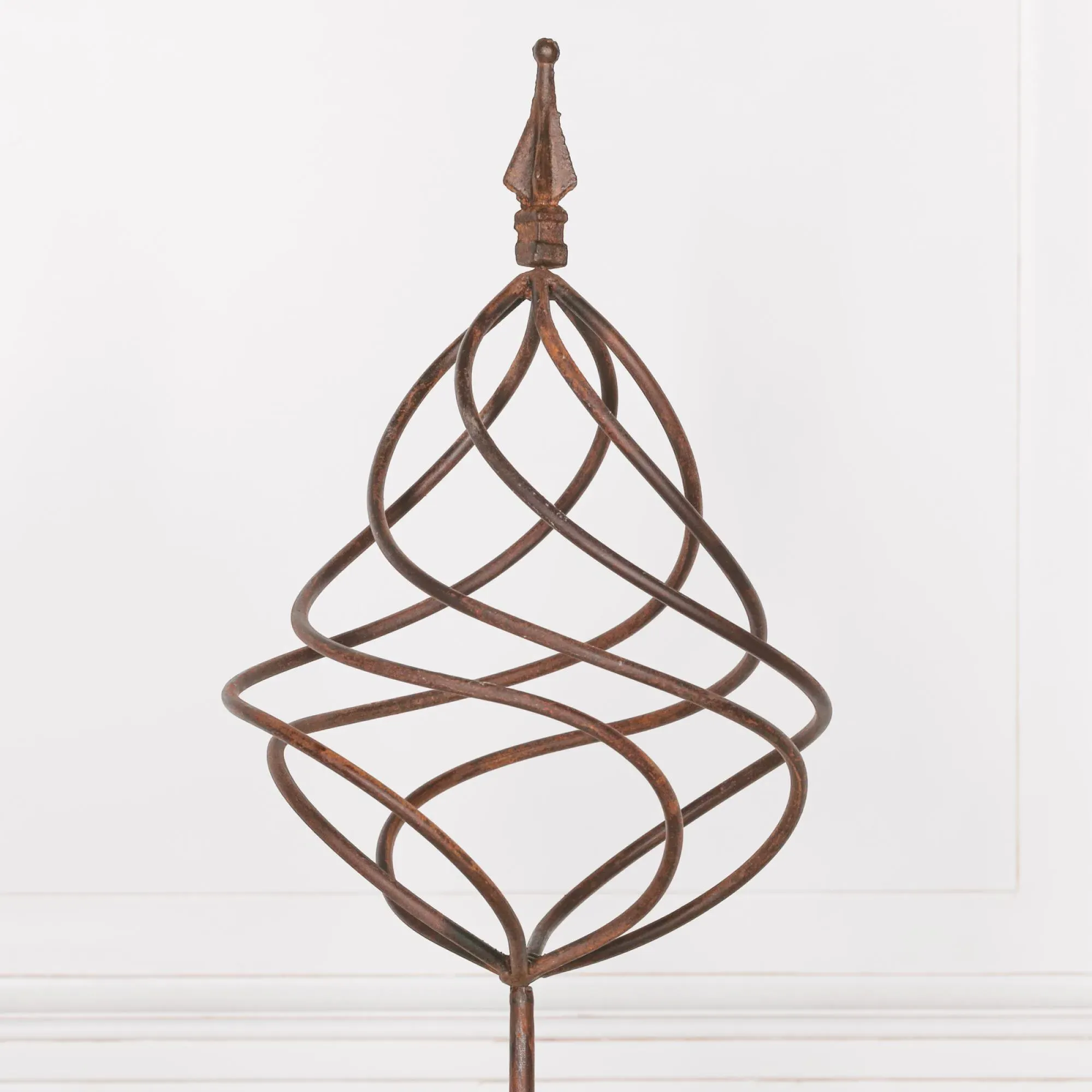 Rusty Iron Sphere Ball Garden Sculpture