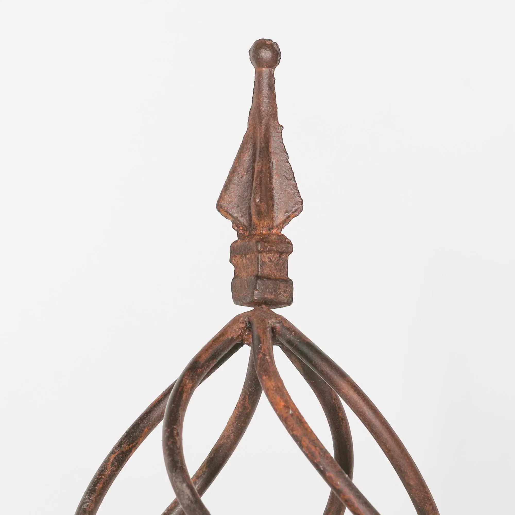 Rusty Iron Sphere Ball Garden Sculpture