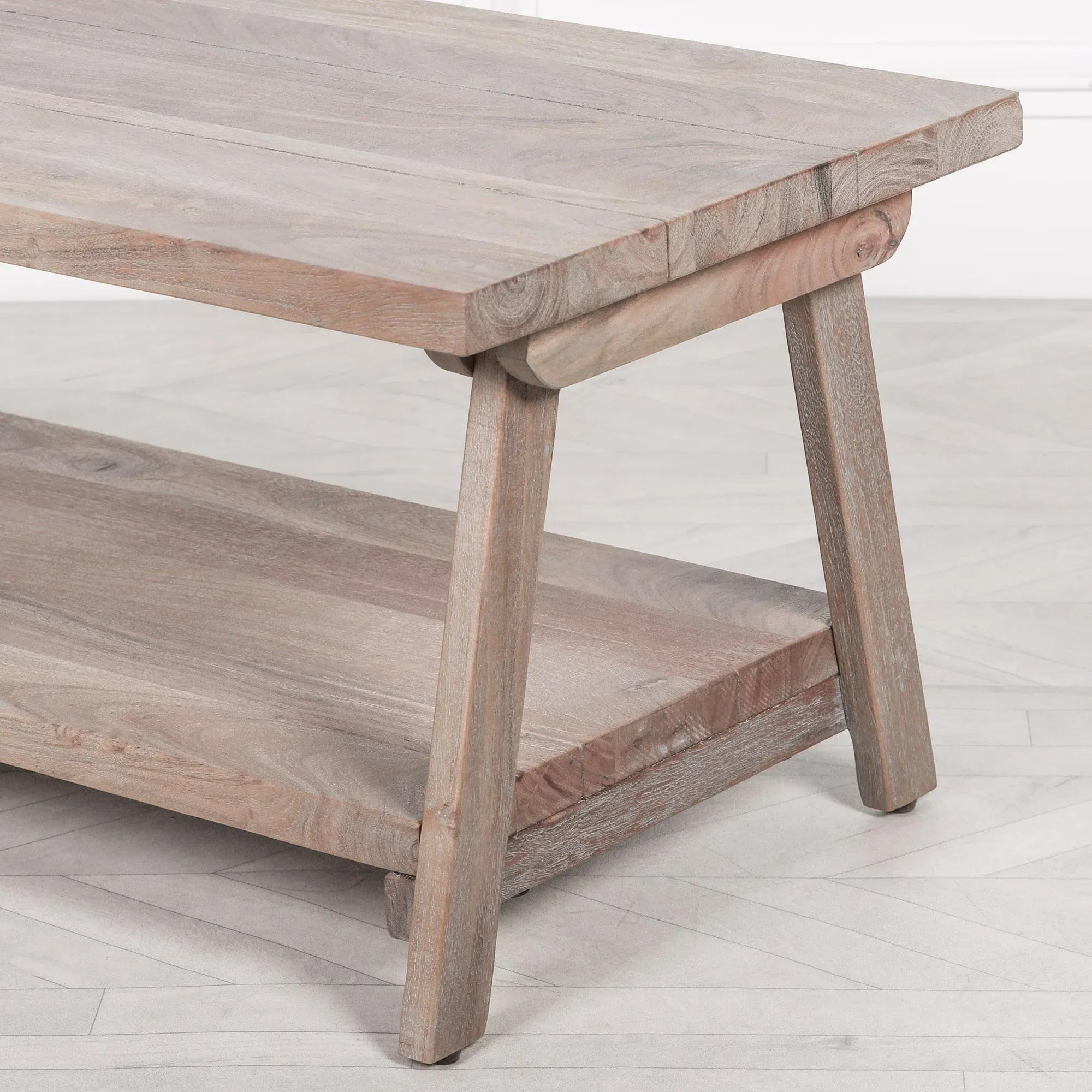 Small Coffee Table - Rustic, Acacia Wood