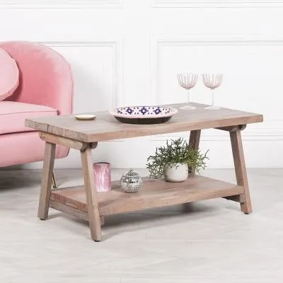 Small Coffee Table - Rustic, Acacia Wood image