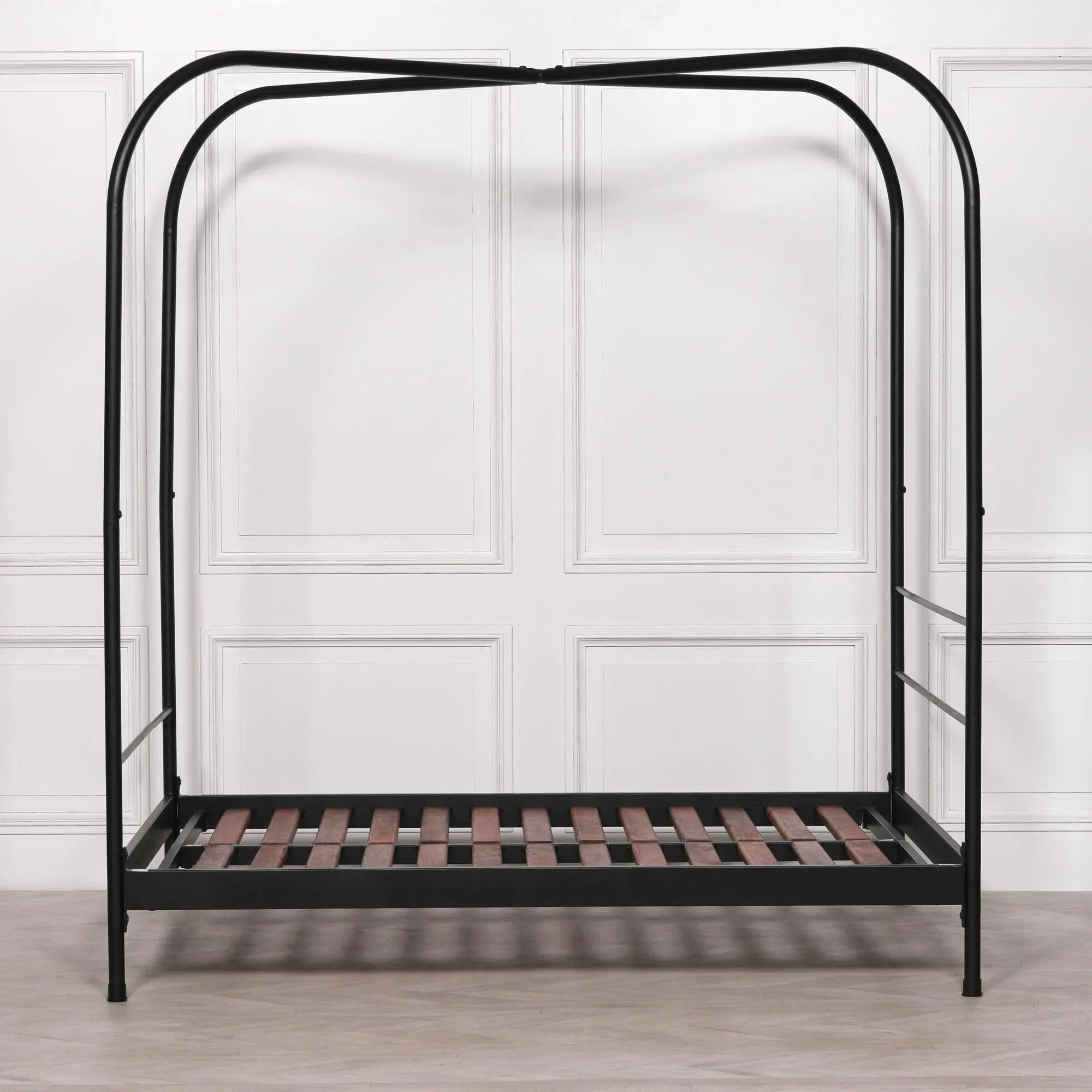 Stedman King Size Poster Bed - Black, Iron