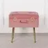 Suitcase Stool - Pink, Velvet