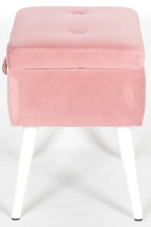 Suitcase Stool - Pink, Velvet