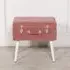 Suitcase Stool - Pink, Velvet