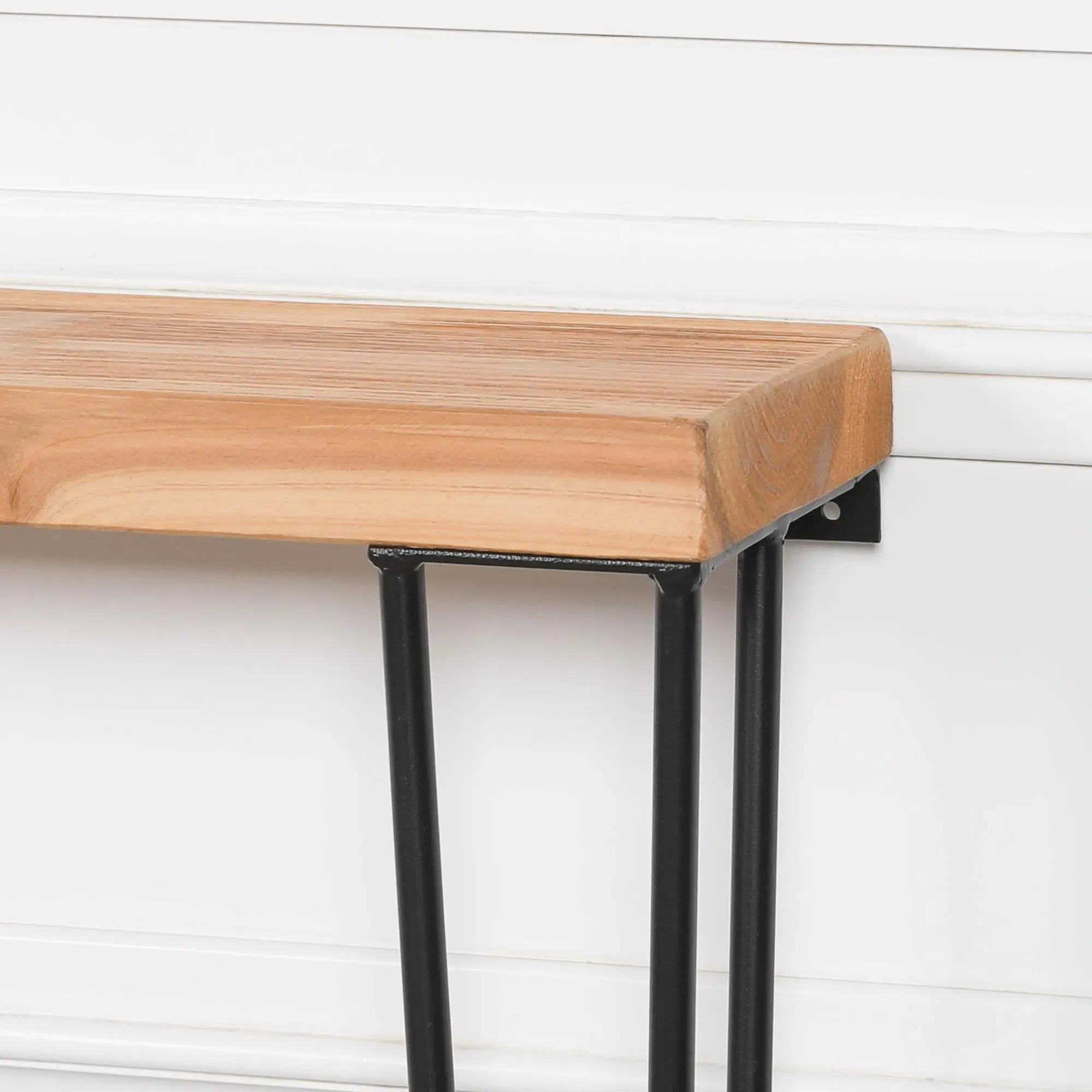 Tall Console Table with Hairpin Legs - Pine