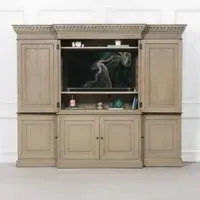 Triple Breakfront Large TV Cabinet - Wood