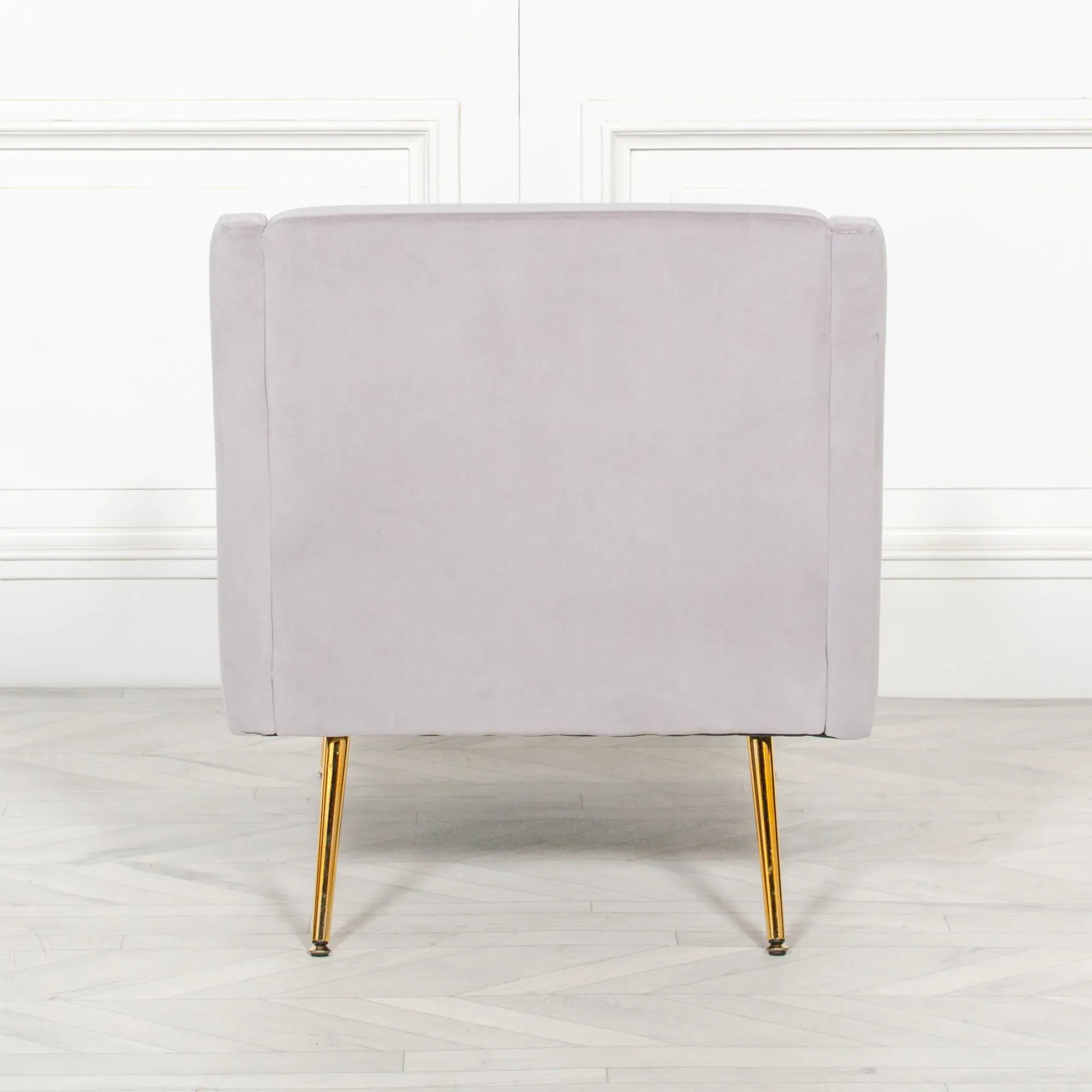 Velvet Accent Armchair - Grey