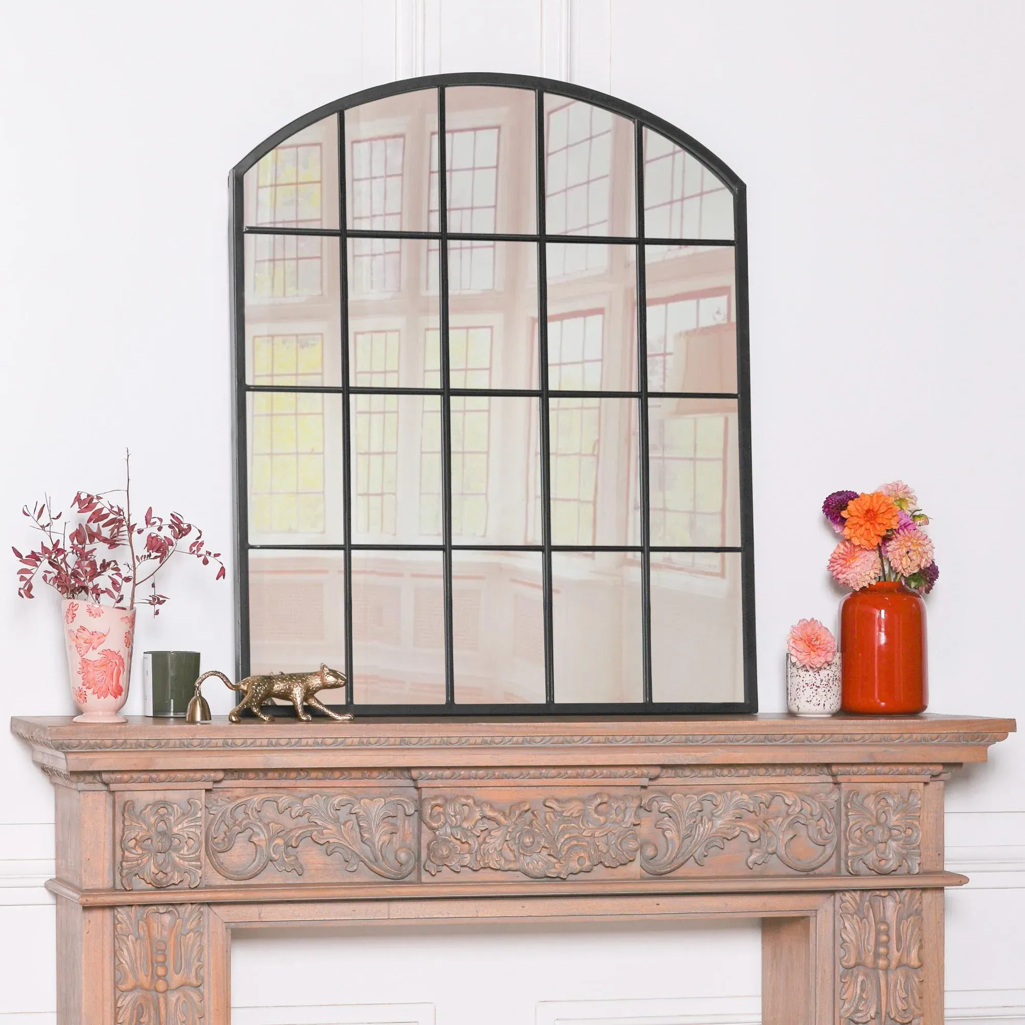 Window Mirror - Black, Metal