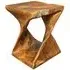 Driftwood Root Twist Lamp Table Stool - White