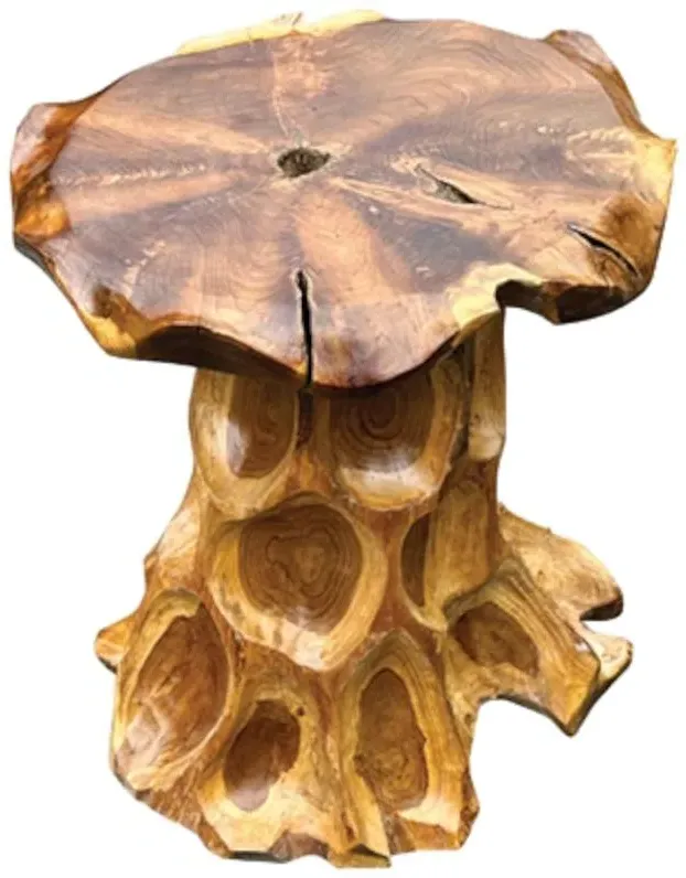 Lombok Mushroom Lamp Table - Brown
