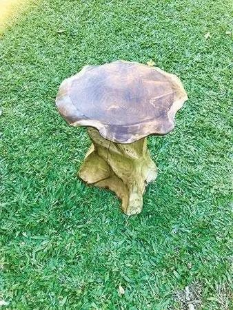 Lombok Mushroom Lamp Table - Brown