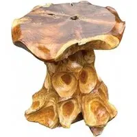 Lombok Mushroom Lamp Table - Brown