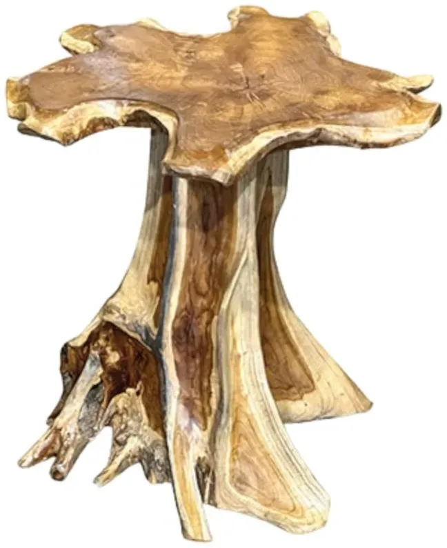 Lombok Mushroom Side Table - Brown