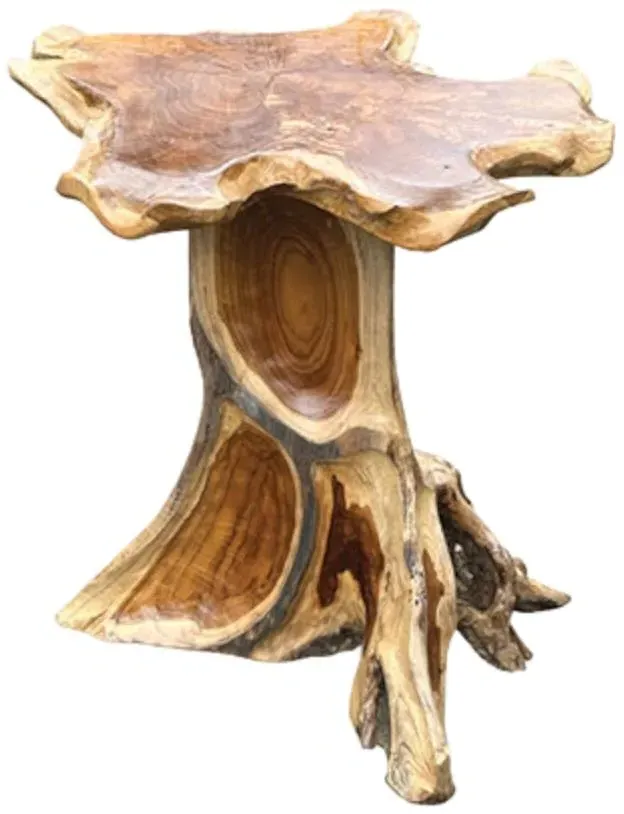 Lombok Mushroom Side Table - Brown